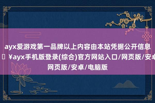 ayx爱游戏第一品牌以上内容由本站凭据公开信息整理-🔥ayx手机版登录(综合)官方网站入口/网页版/安卓/电脑版