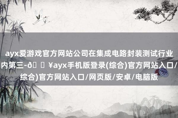 ayx爱游戏官方网站公司在集成电路封装测试行业中排行人人第六、国内第三-🔥ayx手机版登录(综合)官方网站入口/网页版/安卓/电脑版